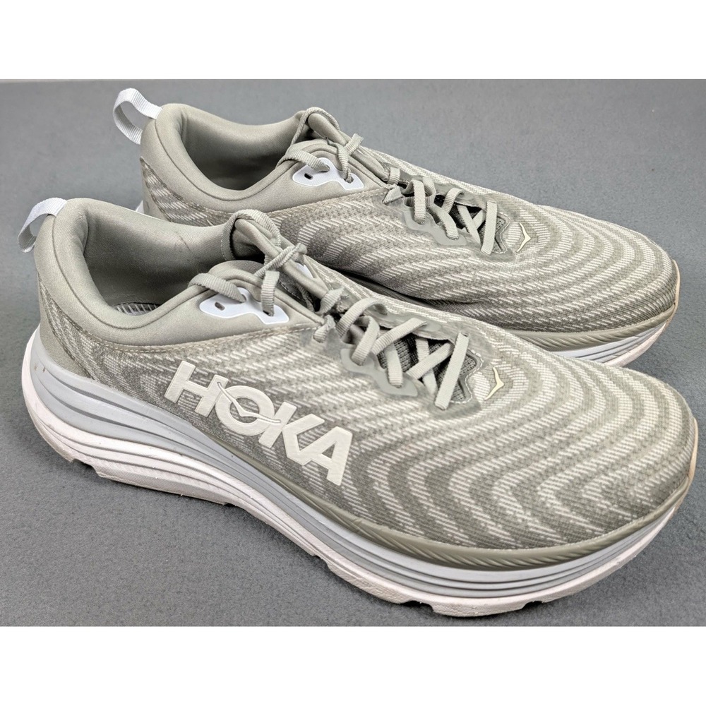 HOKA One One Men's Gaviota 5 Gray Running Athletics Size 14 Comfort Jogging